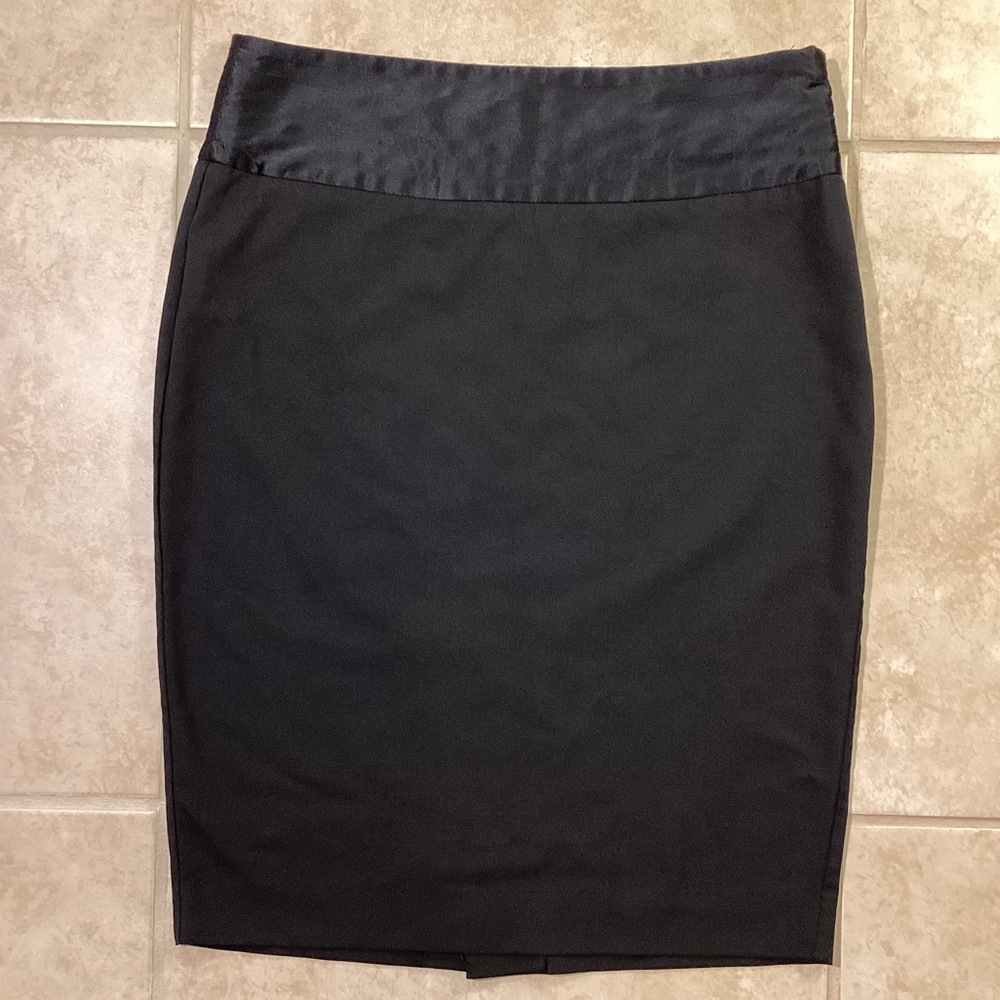 Old Navy Y2K Holiday Retro Women Black Stretch Pencil Skirt Size 8